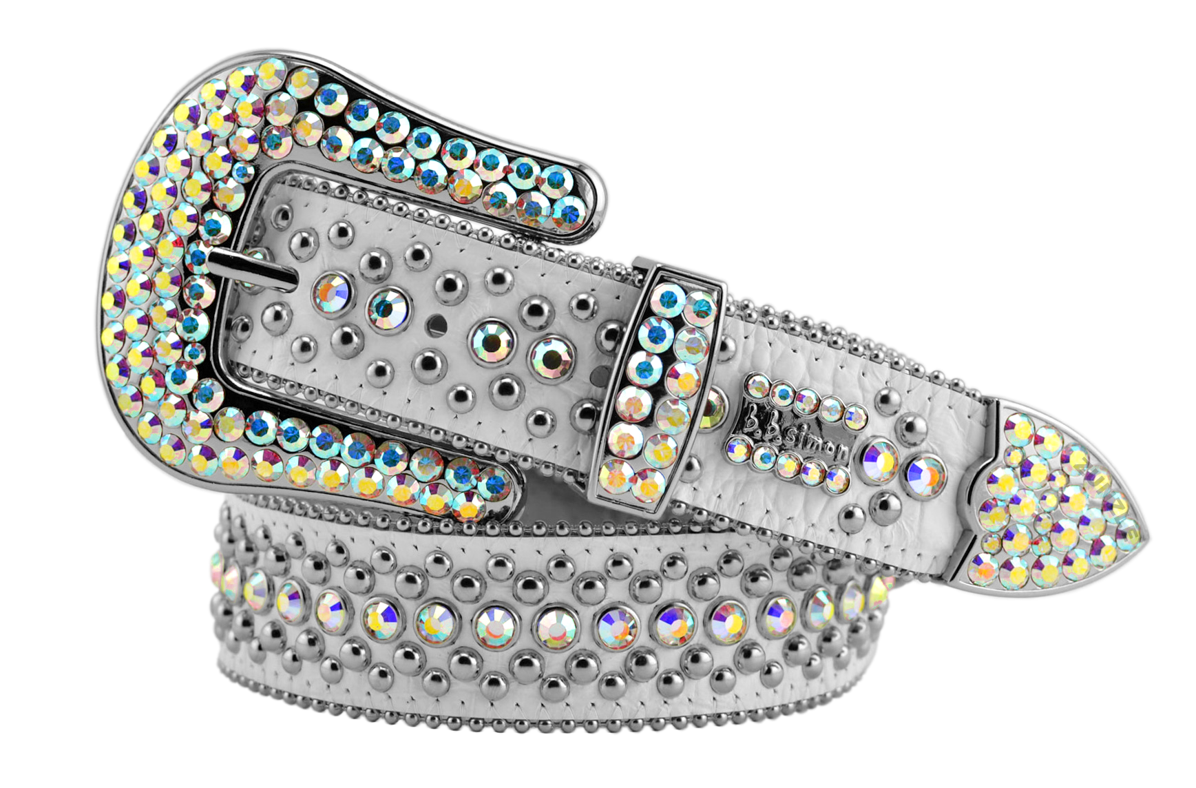 B.B. Simon Kish White Sky Aurora Belt Zunzle