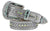 Mens b.b. simon silver veronica belt with aurora borealis crystals and silver finish