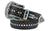 Mens b.b. simon black veronica belt with aurora borealis crystals and black finish