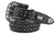 Mens b.b. simon black veronica belt with jet crystals and black finish