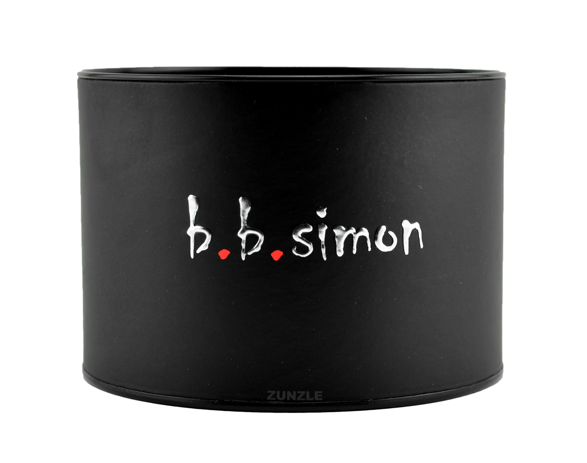 bb simon b.b. can tin metal black zunzle